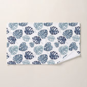 Tropical Palm Navy Blue Gold (Serviette à main)