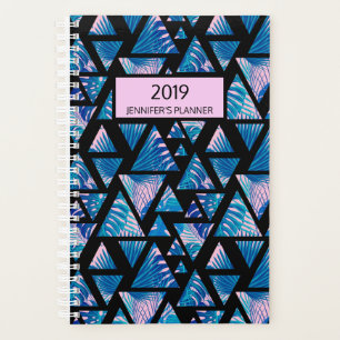 Tropical Palm Paradise Roze Blauw 2019 gepersonali Planner