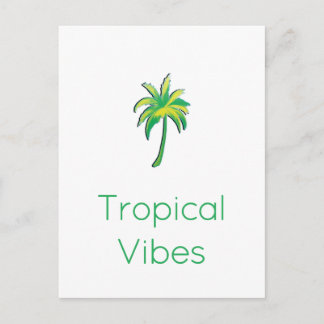 Tropical palm tree card  briefkaart