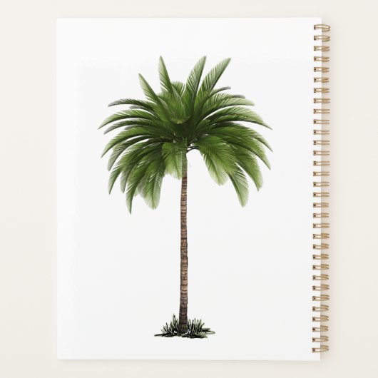 Tropical Palm Tree Chuppah Elégant Mariage moderne (Dos)
