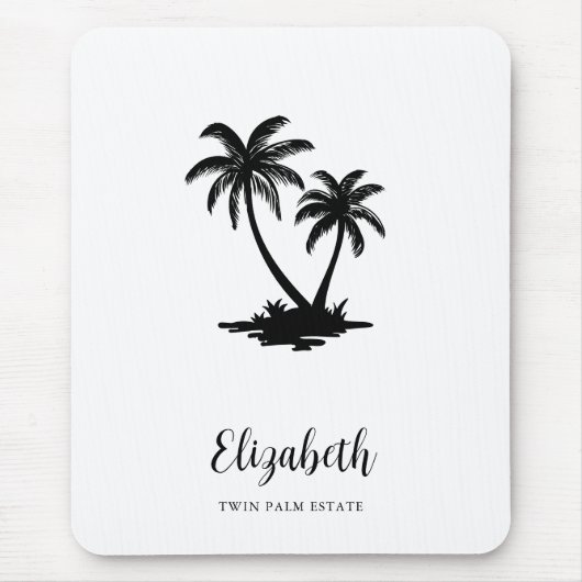 Tropical Palm Tree Coastal Personalized Muismat (Voorkant)