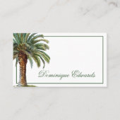 Tropical Palm Tree Green Chic Professional Visitekaartje (Voorkant)