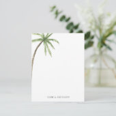 Tropical Palm Tree Personalized Bedankkaart (Staand voorkant)