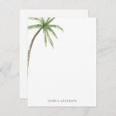 Tropical Palm Tree Personalized Bedankkaart (Voorkant / Achterkant)