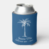 Tropical Palm Tree Personalized Blikjeskoeler (Blikje Voorkant)