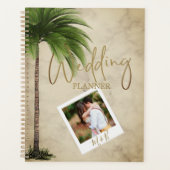 Tropical Palm Tree Photo Elegant Mariage Or (Devant)