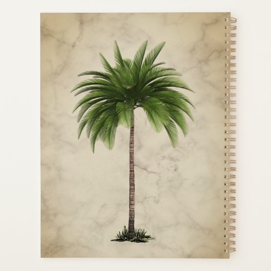 Tropical Palm Tree Photo Elegant Mariage Or (Dos)