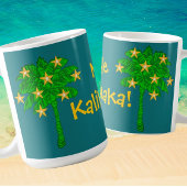 Tropical Palm Tree Stars Personalized Koffiemok