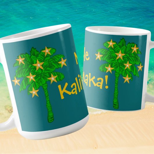 Tropical Palm Tree Stars Personalized Koffiemok