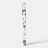 Tropical Palm Tree Toile Sketch Monogram Case-Mate iPhone Case (Achterkant / Links)