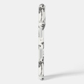 Tropical Palm Tree Toile Sketch Monogram Case-Mate iPhone Case (Achterkant / Rechts)