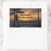 Tropical Palm Tree Vin personnalisé étiquettes (Sac)