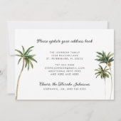 Tropical Palm Trees Beach Scene Nieuw Adres (Achterkant)