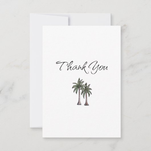 Tropical Palm Trees Birthday Gift Bedankkaart (Voorkant)