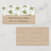 Tropical Palm Trees Cream Business name website Visitekaartje (Voorkant / Achterkant)