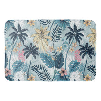 Tropical Palm Trees Monstera Beach Badmat