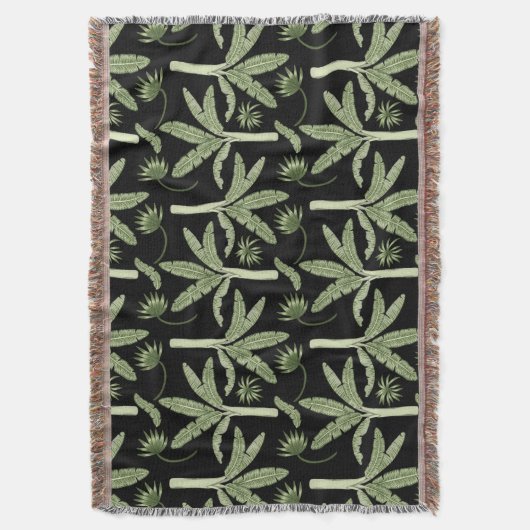 Tropical palm trees seamless pattern deken (Voorkant Verticaal)