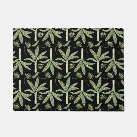 Tropical palm trees seamless pattern deurmat (Voorkant)