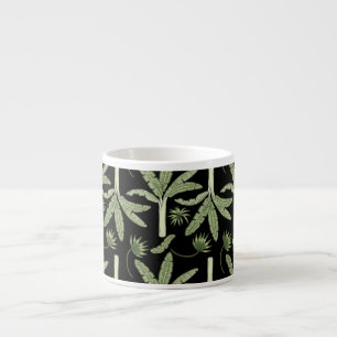 Tropical palm trees seamless pattern espresso kop
