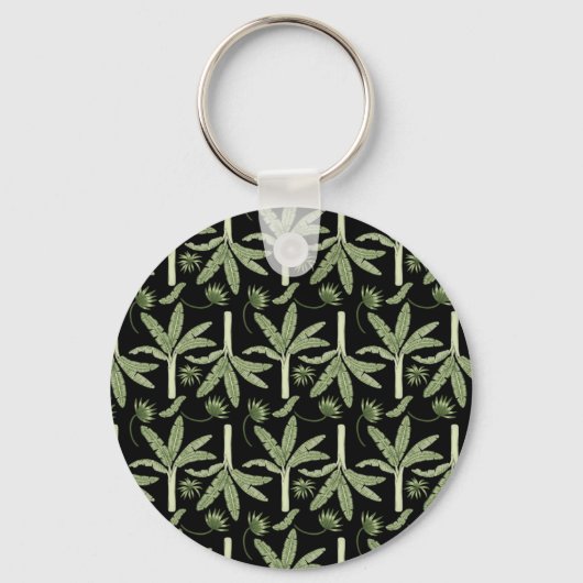 Tropical palm trees seamless pattern sleutelhanger (Voorkant)
