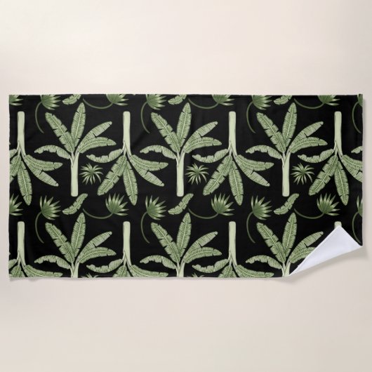 Tropical palm trees seamless pattern strandlaken (Voorkant)