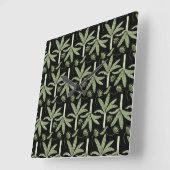 Tropical palm trees seamless pattern vierkante klok (Hoek)