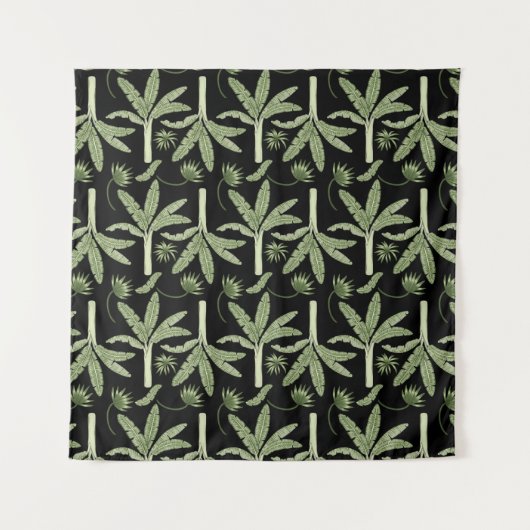 Tropical palm trees seamless pattern wandkleed (Voorkant)