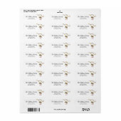Tropical Palm Trees String Lights Retouradres Etiket (Full Sheet)