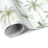 Tropical Palm Trees Wedding Cadeaupapier (Rol Hoek)