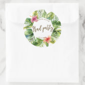 tropical palm verlaat afstudeerfeest sticker (Tas)