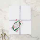 Tropical Palm Waterverf Geometrisch dank u Cadeaulabel (Met Touw)