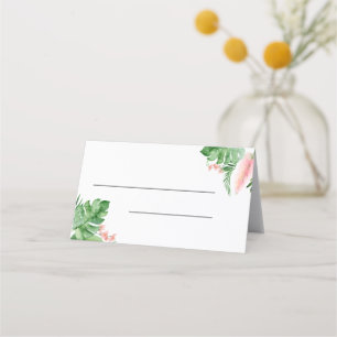 Tropical Palm Waterverf Wedding Place Card