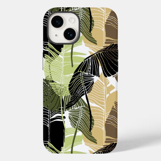 Tropical Palms Print iPhone 14 Hoesje (Achterkant)