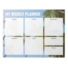 Tropical Pams - Weekly Planner for active people,  Notitieblok