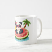 Tropical Panda 🐼 Kiwi Float Summer Mug (Devant droit)