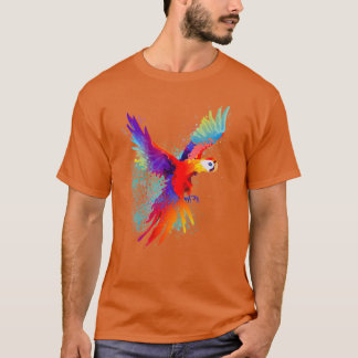 Tropical Paradise Colourful Scarlet Macaws Parrot T-shirt