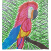 Tropical Paradise Macaw Douche Rideau (Devant)