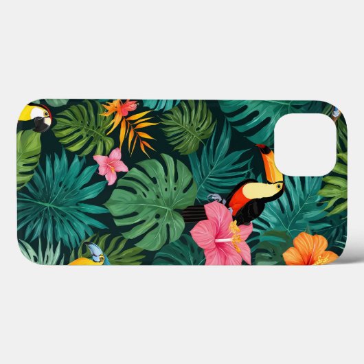 Tropical Paradise Oerwoud Pattern Case-Mate iPhone Case (Achterkant (horizontaal))