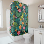 Tropical Paradise Oerwoud Pattern Douchegordijn (In situ)