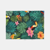 Tropical Paradise Oerwoud Pattern Fleece Deken (Voorkant (Horizontaal))