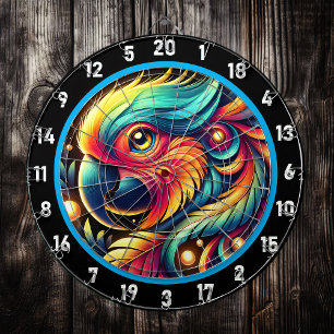 Tropical Paradise Parrot Dartboard Decor Dartbord