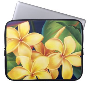 Tropical Paradise Plumeria Neopreen Wetsuit Laptop Sleeve