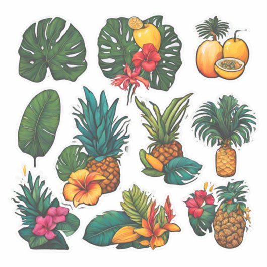 Tropical Paradise Sticker Pack (Voorkant)