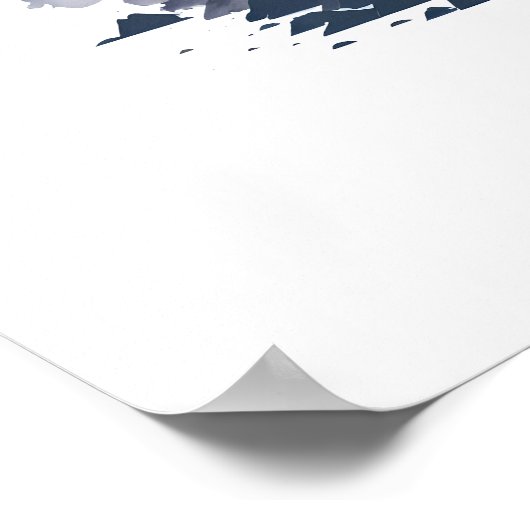 Tropical Paradise waterverf schilderij Poster (Hoek)