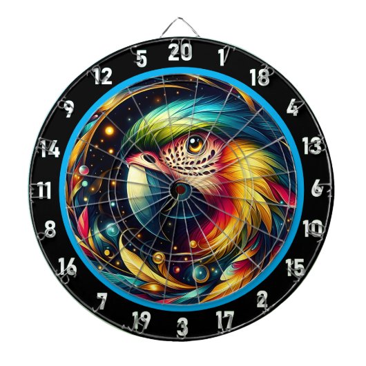 Tropical Parrot Dartboard voor eindeloos plezier Dartbord (Voorkant)