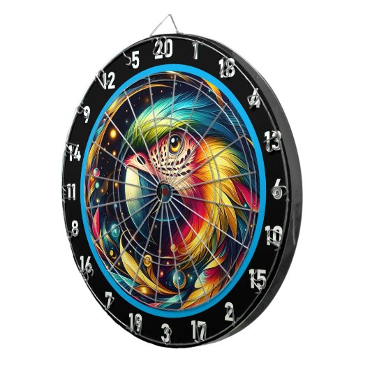 Tropical Parrot Dartboard voor eindeloos plezier Dartbord (Voorkant Rechts)