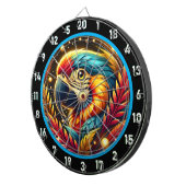 Tropical Parrot Dartboard voor leuke nachten Dartbord (Voorkant Rechts)