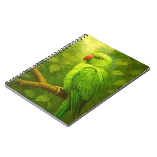 tropical Parrot Notebook - Green Bird Journal (Côté gauche)