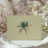 Tropical Parrot Pair Bruiloft Informatie Kaart