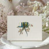 Tropical Parrot Pair Bruiloft Informatie Kaart